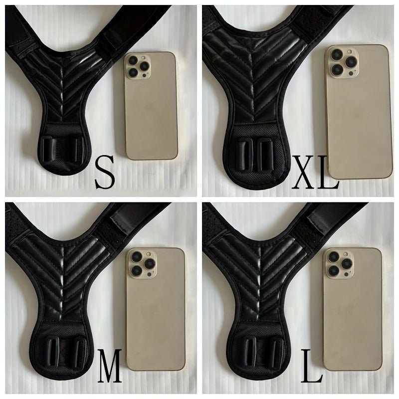 1 Posture Corrector Support - Stop Slouching & Hunchback, Adjust Back & Clavicle for Better Alignment - 100% Polyester & Neoprene Rubber, Gray/Black - Ideal for Men & Women, Back Posture Corrector - La Tienda Bella