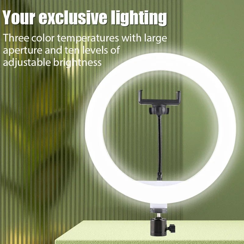 10inch Selfie Ring Light Photography Fill Light Led Ring Lamp with Pan tilt for Video Recording Live Broadcast Selfie Ringlights - La Tienda Bella