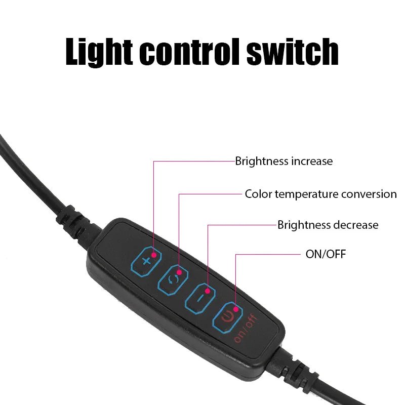 10inch Selfie Ring Light Photography Fill Light Led Ring Lamp with Pan tilt for Video Recording Live Broadcast Selfie Ringlights - La Tienda Bella