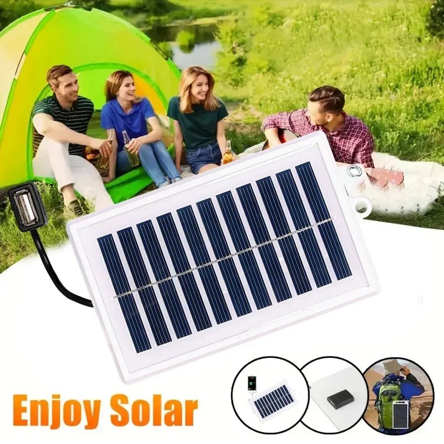 1/2PCS Portable Solar Charger Portable Solar Charger - USB Output for Outdoor Use - for Travel and Camping,Flashlight,Fan Charging - La Tienda Bella