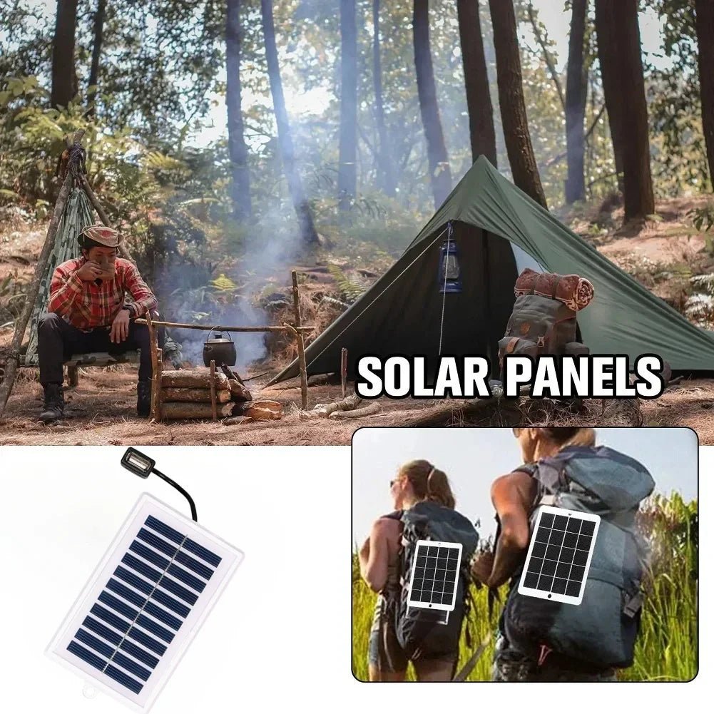 1/2PCS Portable Solar Charger Portable Solar Charger - USB Output for Outdoor Use - for Travel and Camping,Flashlight,Fan Charging - La Tienda Bella
