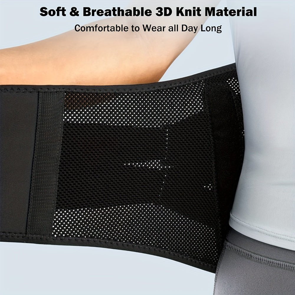 1pc Back Brace for Lower Back with Pulley System,Lumbar Support Belt for Men & Women with Lumbar Pad, Ergonomic Design and Soft Breathable 3D Knit Material for Work, Heavy Lifting - La Tienda Bella