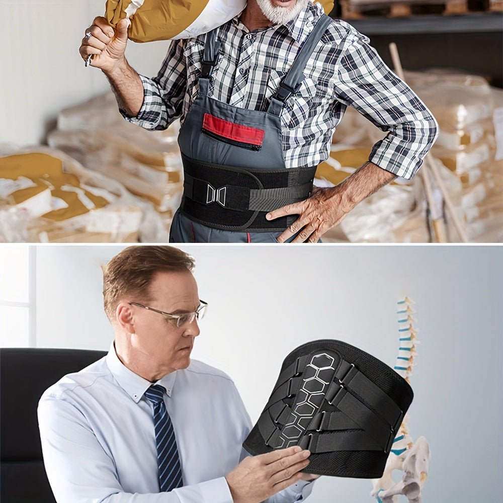 1pc Back Brace for Lower Back with Pulley System,Lumbar Support Belt for Men & Women with Lumbar Pad, Ergonomic Design and Soft Breathable 3D Knit Material for Work, Heavy Lifting - La Tienda Bella