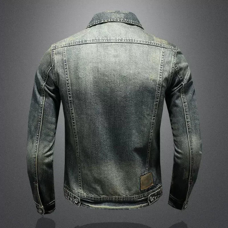 2025 new denim jacket manFashion Trench Coat Trend Jacket Men's Casual jackts men classic style denim Coat male Outwear Trendy - La Tienda Bella