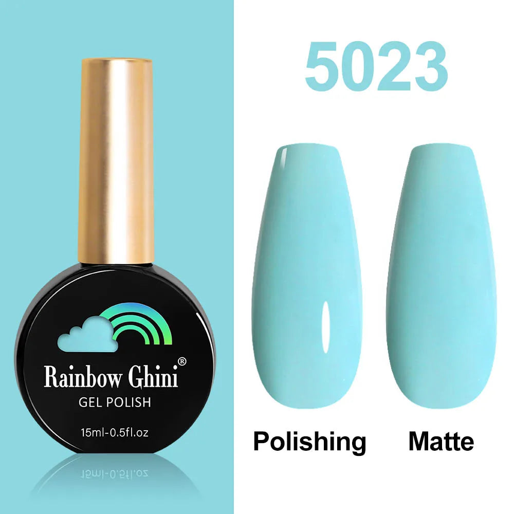 Rainbow Ghini HEMA TPO FREE Nail Gel Polish Nail Supplies Vernis Semi Permanent Glitter Nail Art Manicure LED UV Gel Varnishes
