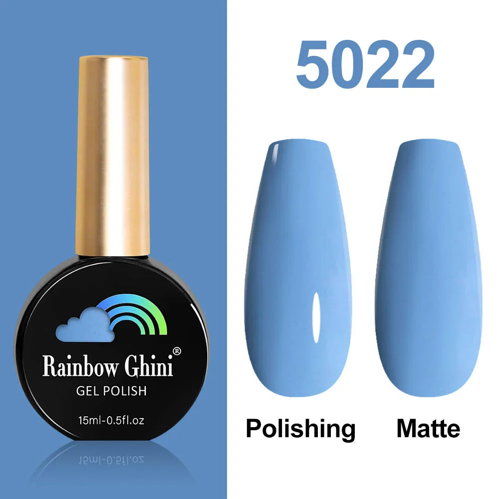 Rainbow Ghini HEMA TPO FREE Nail Gel Polish Nail Supplies Vernis Semi Permanent Glitter Nail Art Manicure LED UV Gel Varnishes