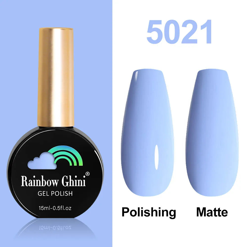 Rainbow Ghini HEMA TPO FREE Nail Gel Polish Nail Supplies Vernis Semi Permanent Glitter Nail Art Manicure LED UV Gel Varnishes