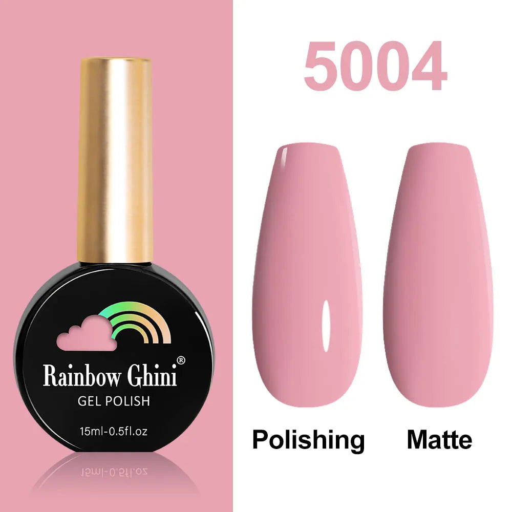 Rainbow Ghini HEMA TPO FREE Nail Gel Polish Nail Supplies Vernis Semi Permanent Glitter Nail Art Manicure LED UV Gel Varnishes
