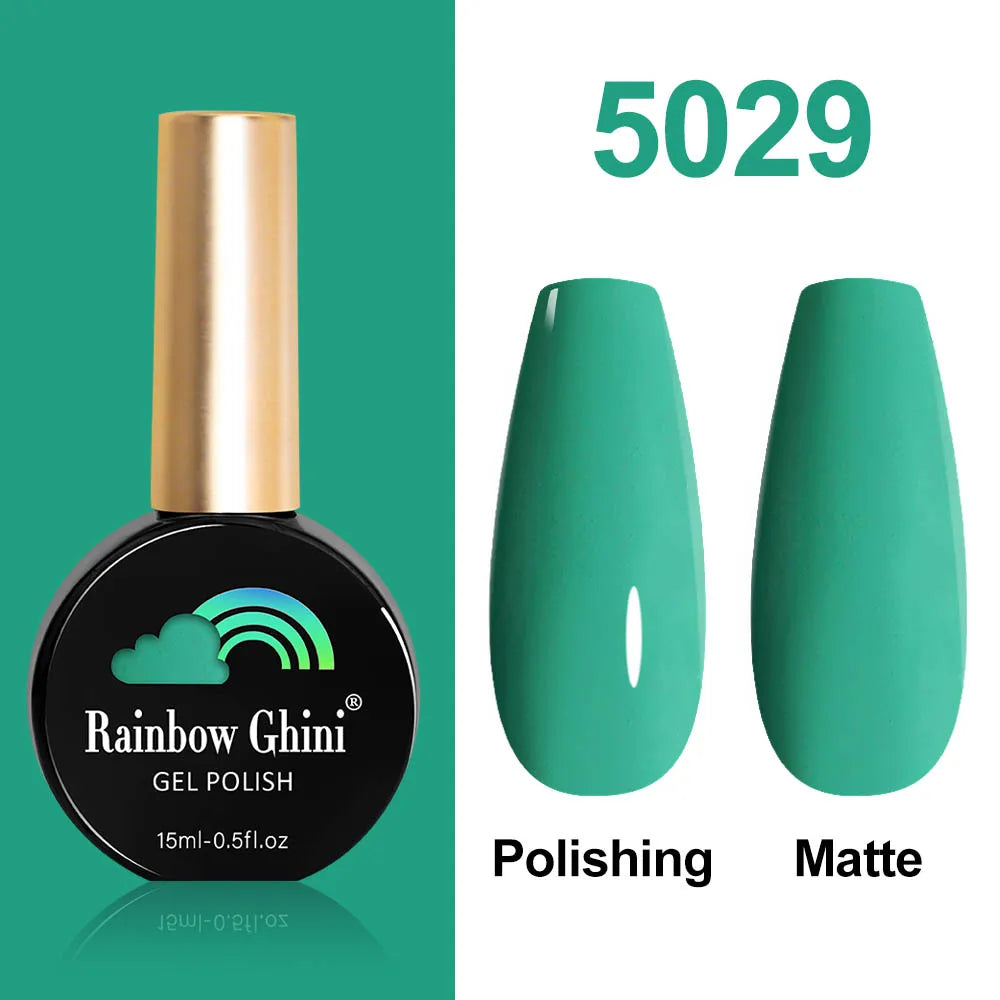Rainbow Ghini HEMA TPO FREE Nail Gel Polish Nail Supplies Vernis Semi Permanent Glitter Nail Art Manicure LED UV Gel Varnishes