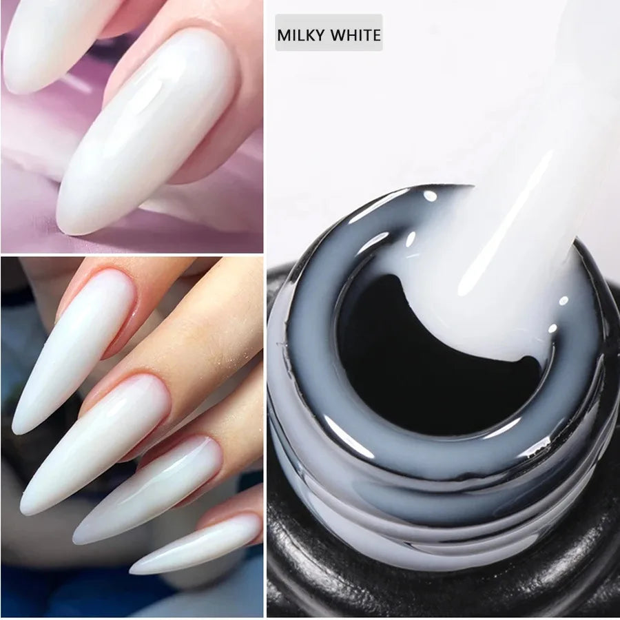 XEIJAYI 7ML Quick Extension Nail Gel Vernis Semi Permanent Acrylic Crystal White Clear Nude Gel Nail Polish UV Construction Gel