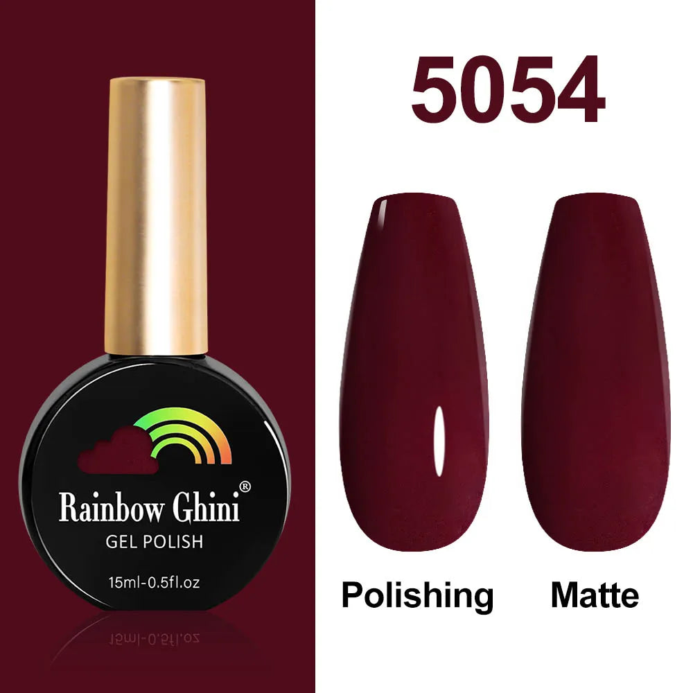 Rainbow Ghini HEMA TPO FREE Nail Gel Polish Nail Supplies Vernis Semi Permanent Glitter Nail Art Manicure LED UV Gel Varnishes