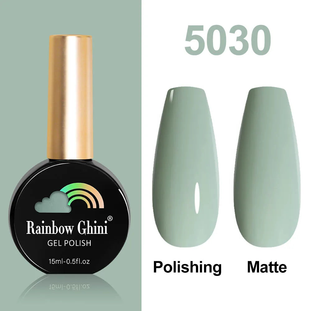 Rainbow Ghini HEMA TPO FREE Nail Gel Polish Nail Supplies Vernis Semi Permanent Glitter Nail Art Manicure LED UV Gel Varnishes