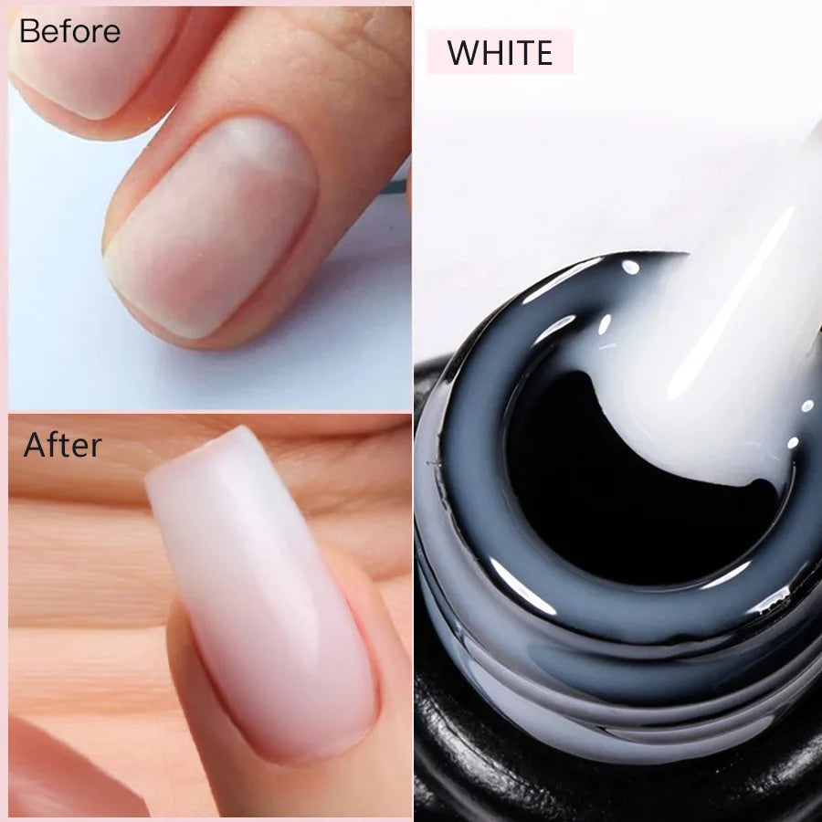 XEIJAYI 7ML Quick Extension Nail Gel Vernis Semi Permanent Acrylic Crystal White Clear Nude Gel Nail Polish UV Construction Gel