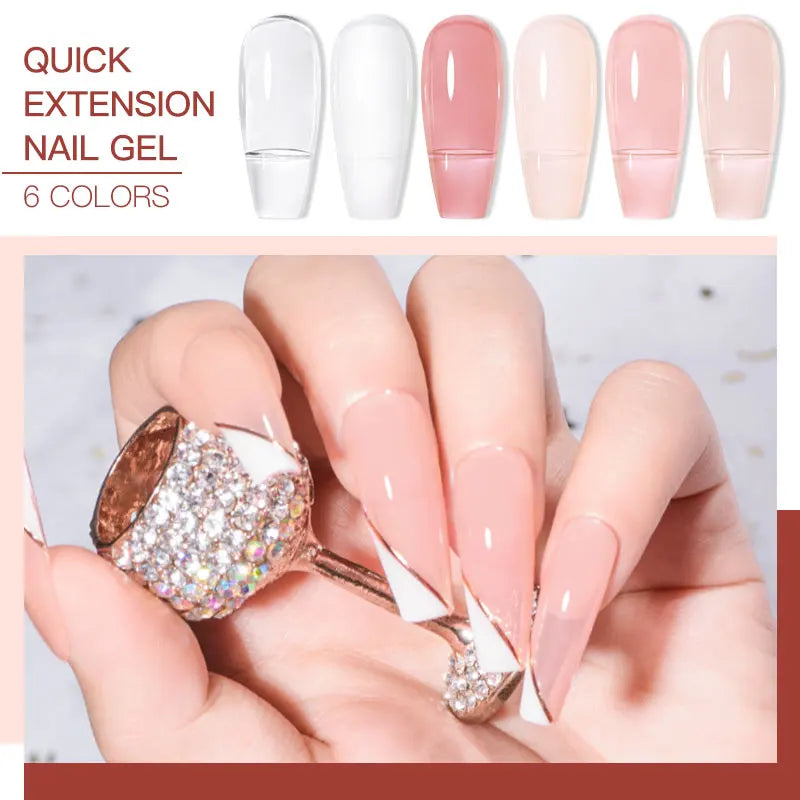Mtssii 8ML Quick Extension Nail Gel Vernis Nude Milk White Gel Nail Polish UV Semi Permanent Nails Art For Manicure Tools