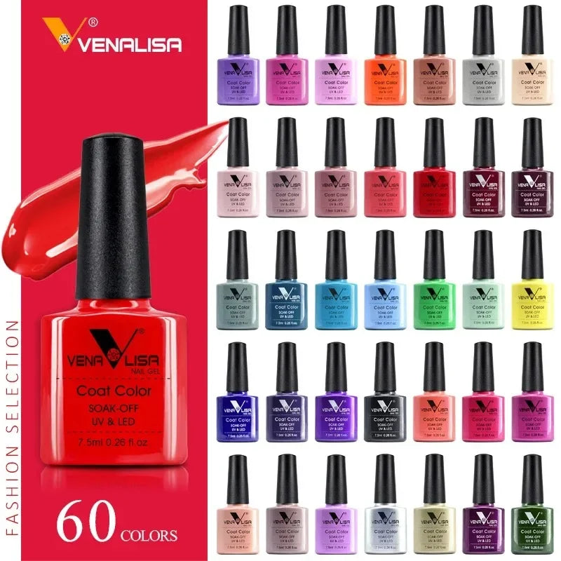 Venalisa Fashion Shiny 7.5ml Soak off UV Gel Nail Polish Nail Art Manicure Cosmetics Nail Gel Tips Varnish L1