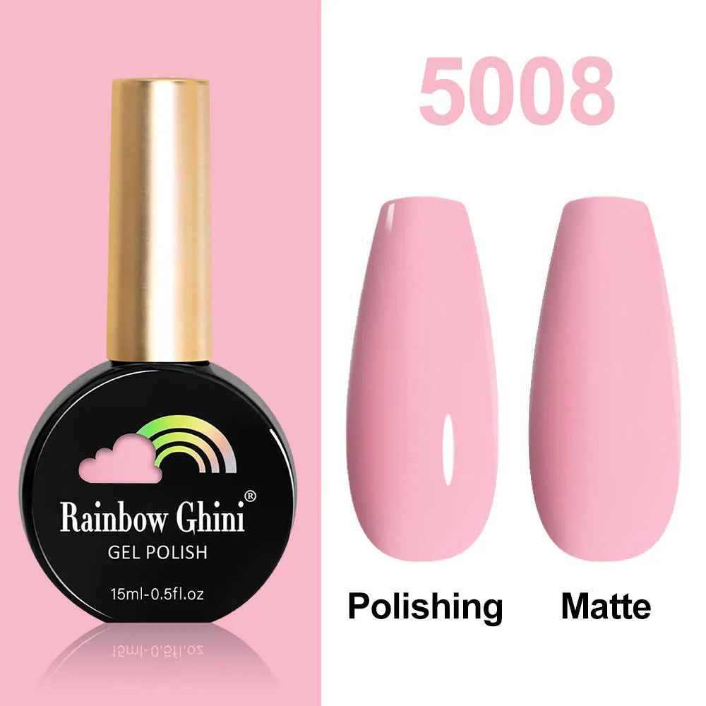 Rainbow Ghini HEMA TPO FREE Nail Gel Polish Nail Supplies Vernis Semi Permanent Glitter Nail Art Manicure LED UV Gel Varnishes