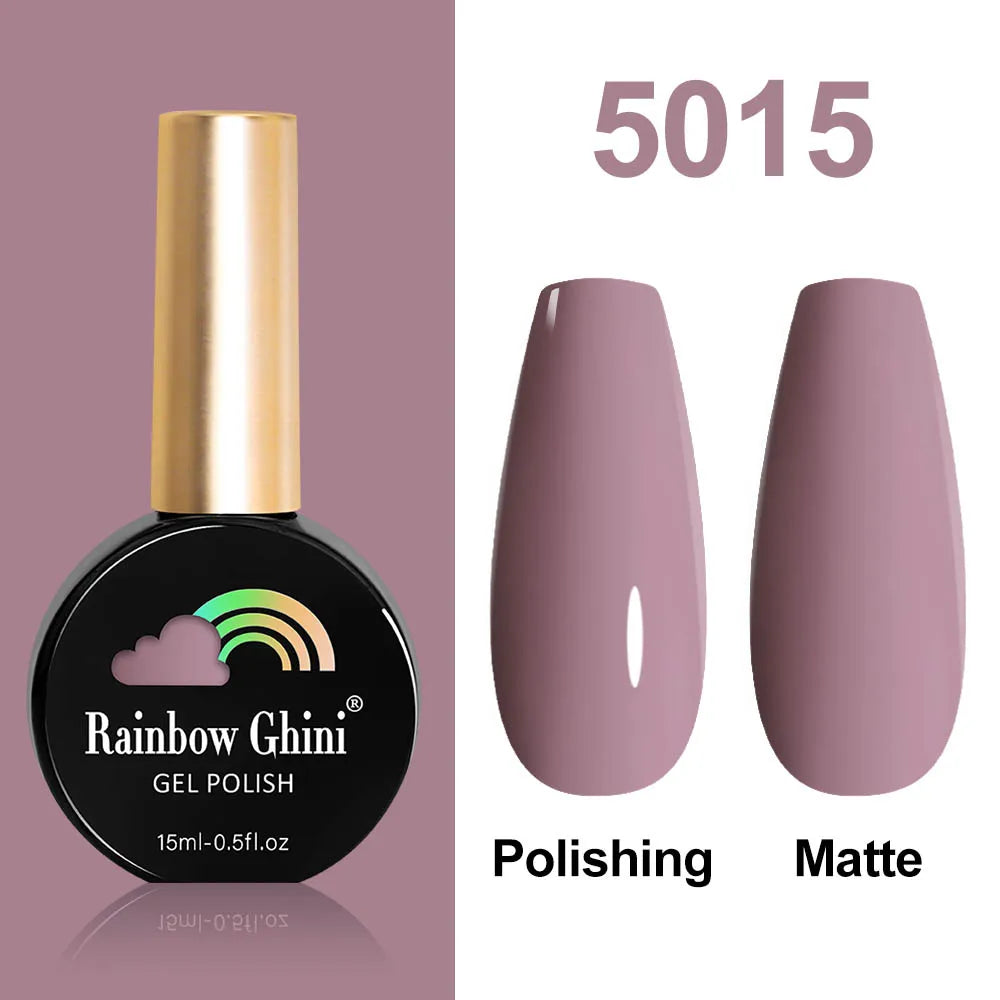 Rainbow Ghini HEMA TPO FREE Nail Gel Polish Nail Supplies Vernis Semi Permanent Glitter Nail Art Manicure LED UV Gel Varnishes