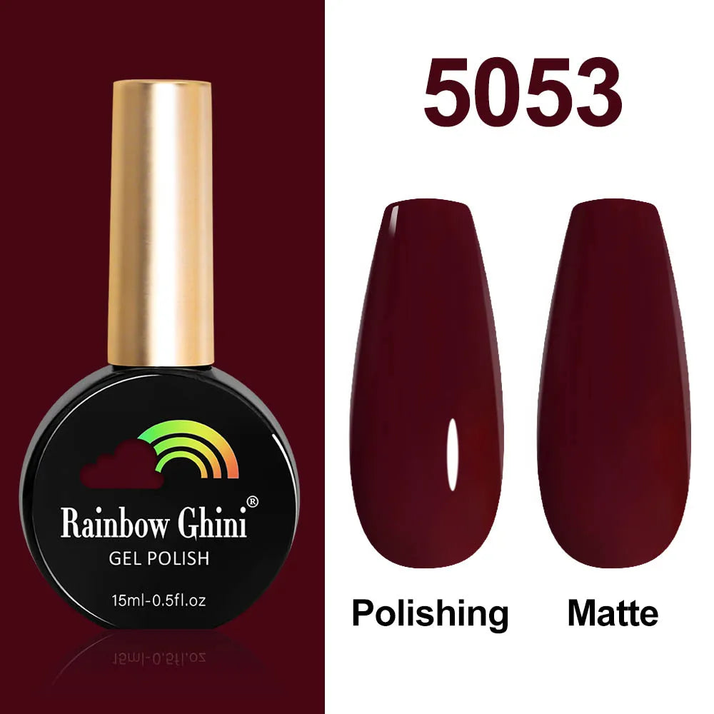 Rainbow Ghini HEMA TPO FREE Nail Gel Polish Nail Supplies Vernis Semi Permanent Glitter Nail Art Manicure LED UV Gel Varnishes