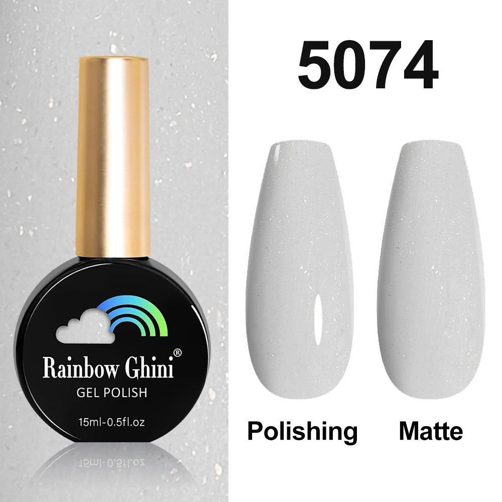 Rainbow Ghini HEMA TPO FREE Nail Gel Polish Nail Supplies Vernis Semi Permanent Glitter Nail Art Manicure LED UV Gel Varnishes