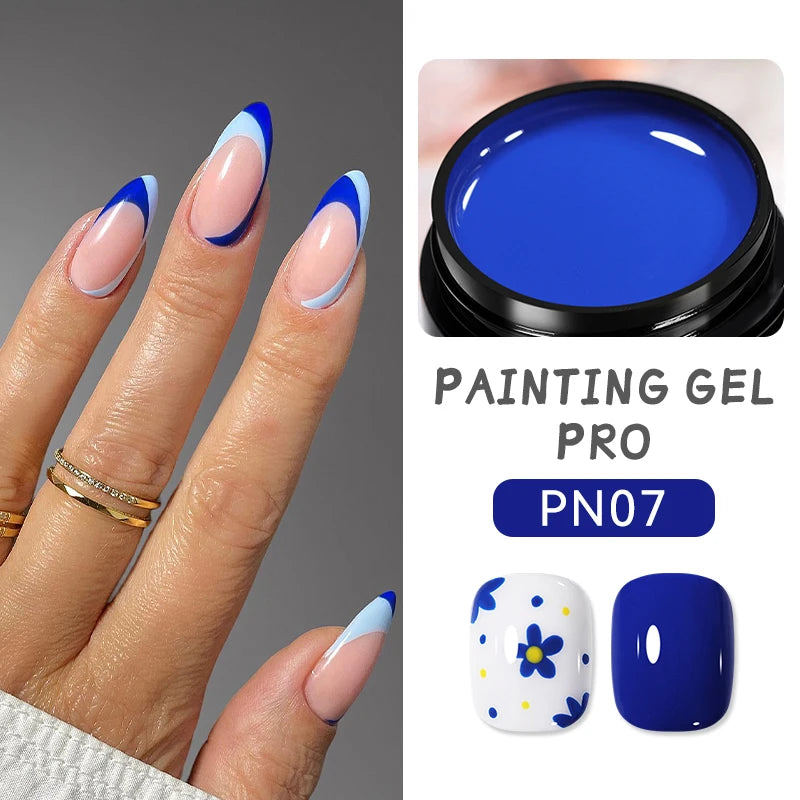 BORN PRETTY Metallic Painting Gel Gold Silver Mirror Effect Nail Polish Super Bright Drawing Line French Nail UV Painting Varnis