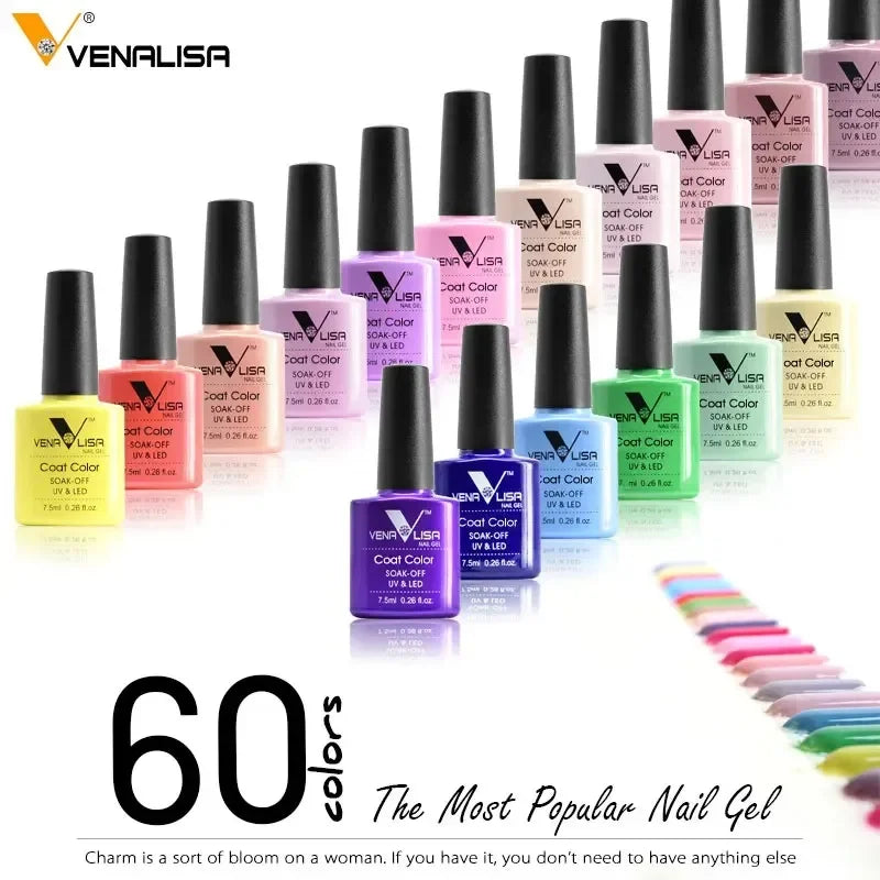 Venalisa Fashion Shiny 7.5ml Soak off UV Gel Nail Polish Nail Art Manicure Cosmetics Nail Gel Tips Varnish L1