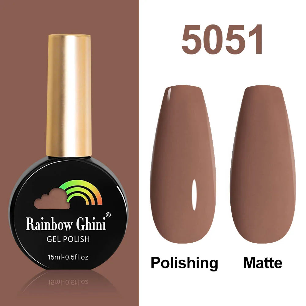 Rainbow Ghini HEMA TPO FREE Nail Gel Polish Nail Supplies Vernis Semi Permanent Glitter Nail Art Manicure LED UV Gel Varnishes