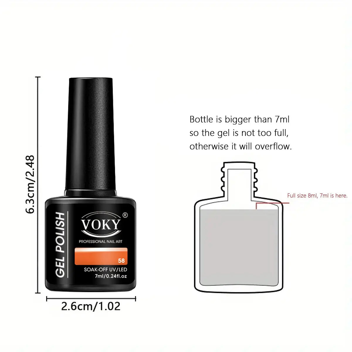 VOKY 3PCS 7ml New Trend Semi-Permanent Nail Polish Gel, Rich in Color, LED Nail Salon DIY Nail Polish Gel