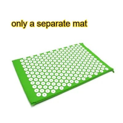 Acupressure Mat Sensi Massage Mat Pillow Set applicator for Neck Foot Yoga Mat with Needle Back Cushion - La Tienda Bella