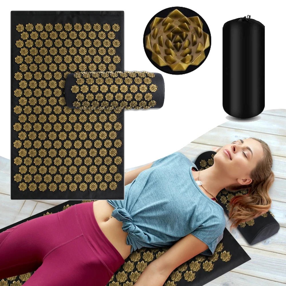 Acupressure Yoga Mat Kuznetsov's Applicator Cushion Sensi Massage Body Needles With Spikes Pillow Foot Massager Fitness Pilates - La Tienda Bella
