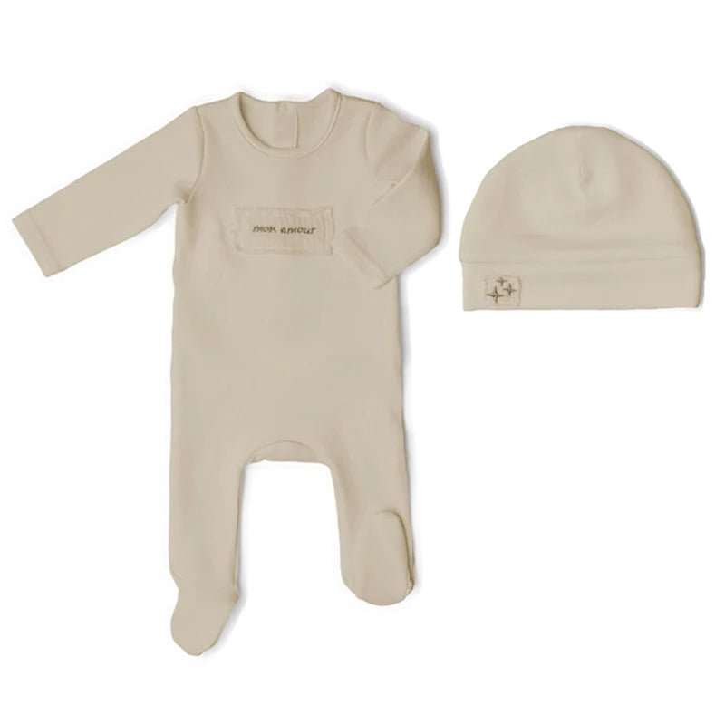 Ali Layette Aw25 Mon Amour Collection Embroidered Layette Set Babies Rompers Matching Hat And Blanket Babies Rompers - La Tienda Bella