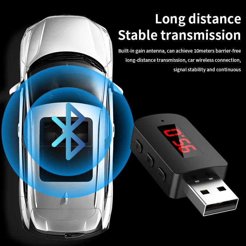 Bluetooth 5.4 Car Transmitter Receiver Handsfree Call Car Kit Mini USB Power Auto Wireless Audio Adapter For Fm Radio - La Tienda Bella