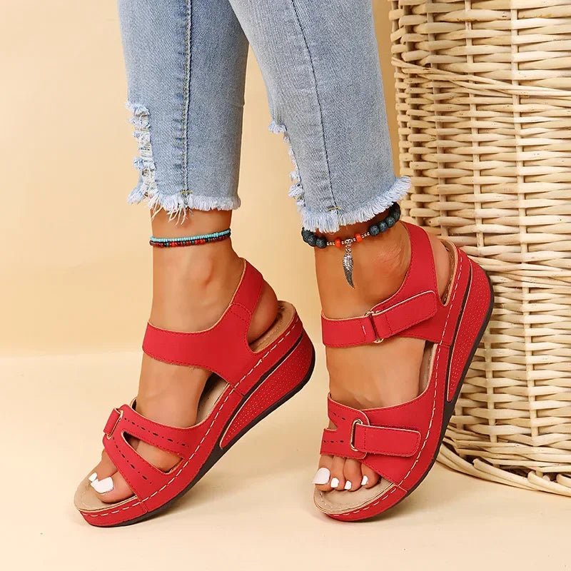 Customizable Summer Women Sandals Vintage Roman Sandals Female Fashion Non Slip Beach Shoes Open Toe Walking Women Shoes - La Tienda Bella