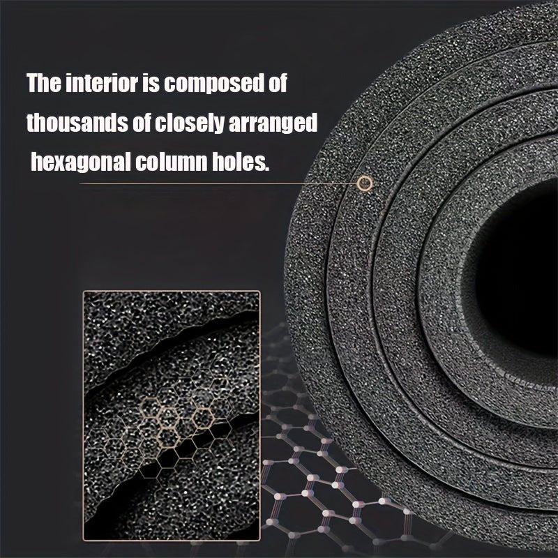 Extra Thick Non - Slip Yoga Mat for Men & Women - Shock Absorbing, Soundproof Fitness Mat for Indoor Workouts - Black/Purple - La Tienda Bella