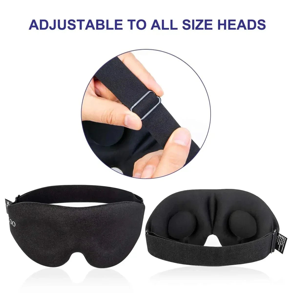 Eye Mask for Sleeping 3D Contoured Cup Blindfold Concave Molded Night Sleep Mask Block Out Light with Women Men - La Tienda Bella