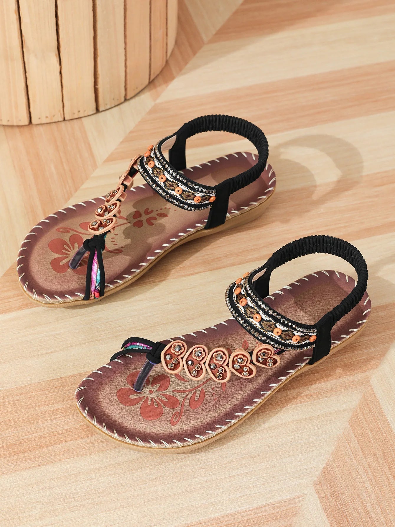 Fashion Retro Women Shoes Summer New Flat Shoe Comfor Soft Sole Bohemian Ethnic Style Women Sandals Simple Anti Slip Flat Sandal - La Tienda Bella