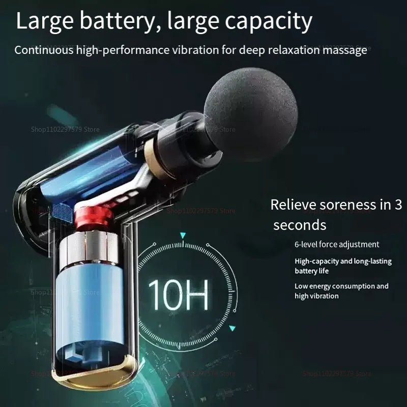 Fitness Muscle Relaxer Fascia Gun Rechargeable Portable Full Body Cervical Massager Mini Multi Speed Adjustable Massage Gun - La Tienda Bella