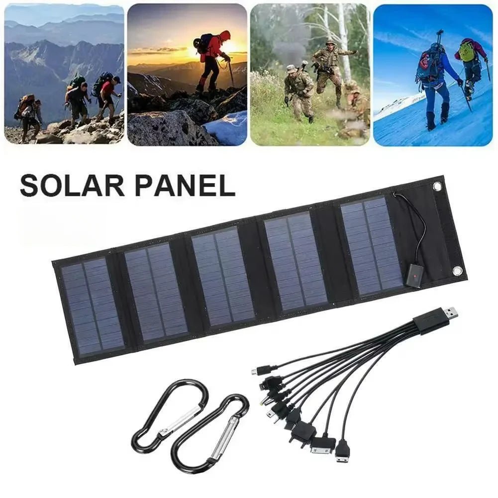 Foldable Solar Panel 5V 12W USB Solar Cell Portable Folding Waterproof Solar Panel Charger Outdoor Mobile Power Battery Charger - La Tienda Bella