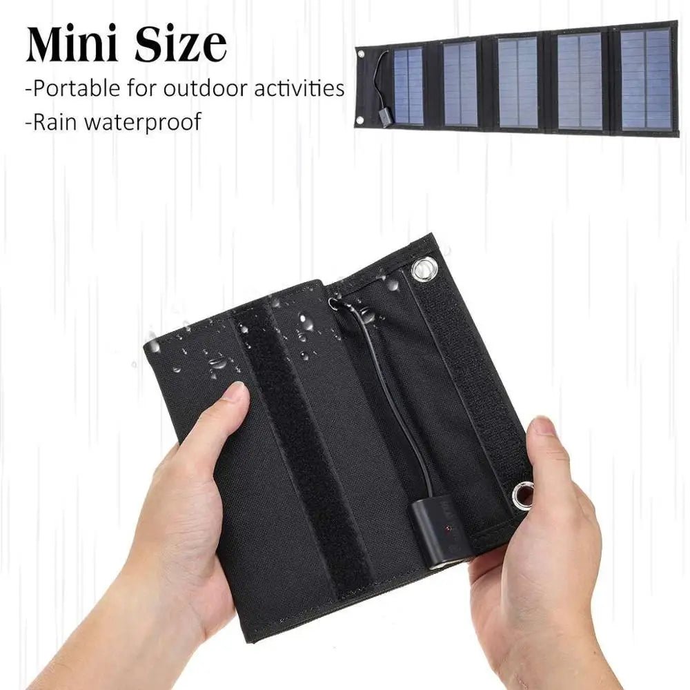 Foldable Solar Panel 5V 12W USB Solar Cell Portable Folding Waterproof Solar Panel Charger Outdoor Mobile Power Battery Charger - La Tienda Bella