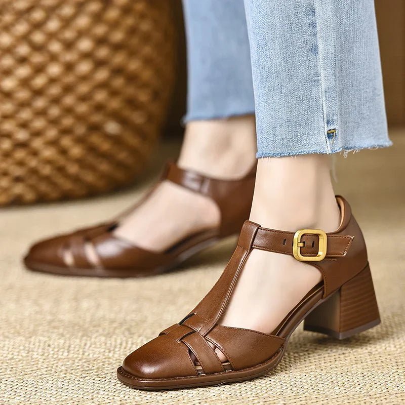 High Heels Fashion Women Pumps Chunky Cozy Casual Shoes Dress Elegant Woman Sandals 2025 Trend Designer Party Chaussures Femme - La Tienda Bella