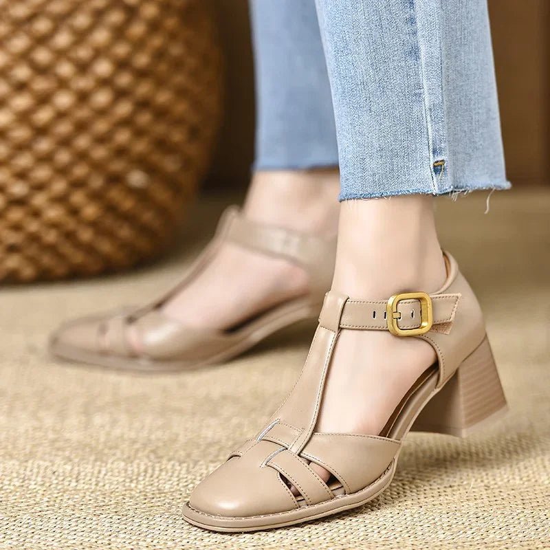 High Heels Fashion Women Pumps Chunky Cozy Casual Shoes Dress Elegant Woman Sandals 2025 Trend Designer Party Chaussures Femme - La Tienda Bella