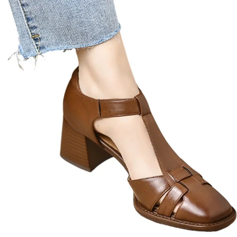 High Heels Fashion Women Pumps Chunky Cozy Casual Shoes Dress Elegant Woman Sandals 2025 Trend Designer Party Chaussures Femme - La Tienda Bella