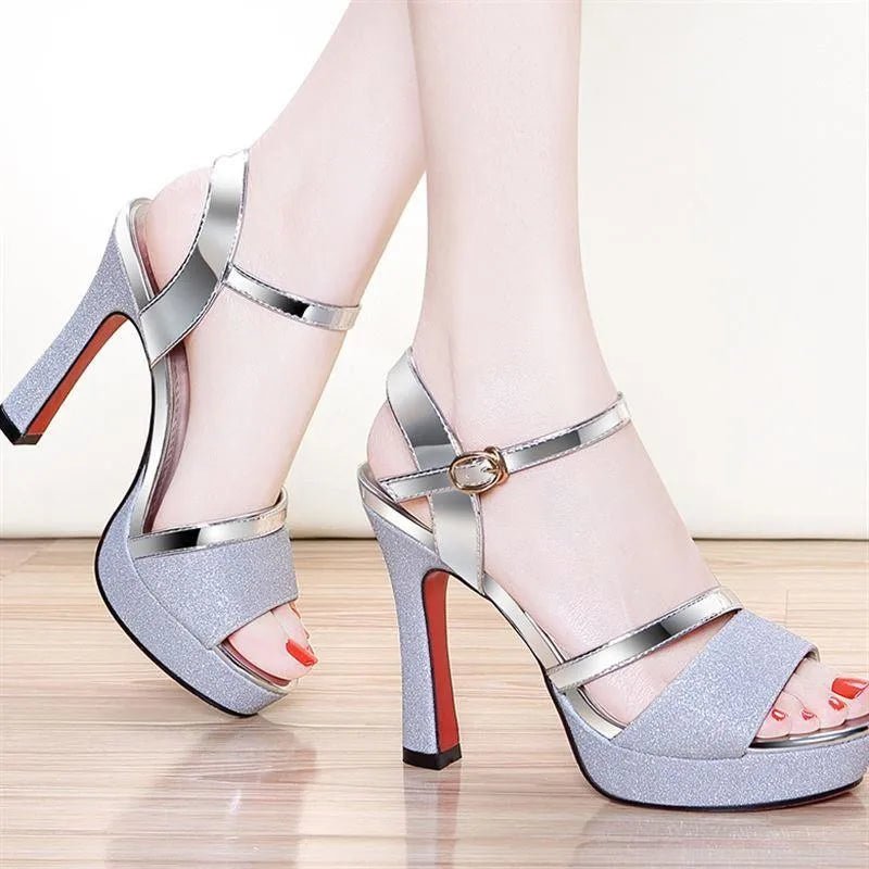 Luxury Women's Pumps Peep Toe Sexy Women Sandals High Quality Fish Mouth Shoes 11.5CM High Heels Shoes Women sandalias de mujer - La Tienda Bella