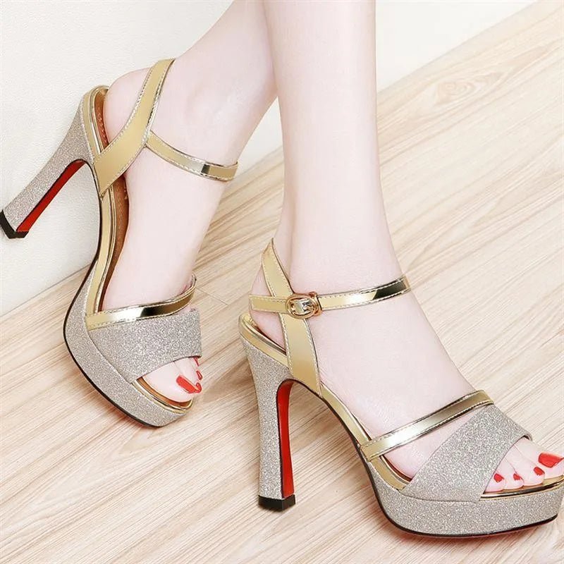 Luxury Women's Pumps Peep Toe Sexy Women Sandals High Quality Fish Mouth Shoes 11.5CM High Heels Shoes Women sandalias de mujer - La Tienda Bella