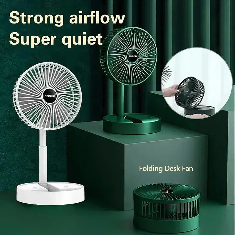 Mini Adjustable Mini Fan Small Cooling Handy Desk Home Office Table Battery USB Rechargeable Portable Electric Fan - La Tienda Bella