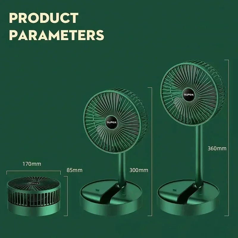 Mini Adjustable Mini Fan Small Cooling Handy Desk Home Office Table Battery USB Rechargeable Portable Electric Fan - La Tienda Bella