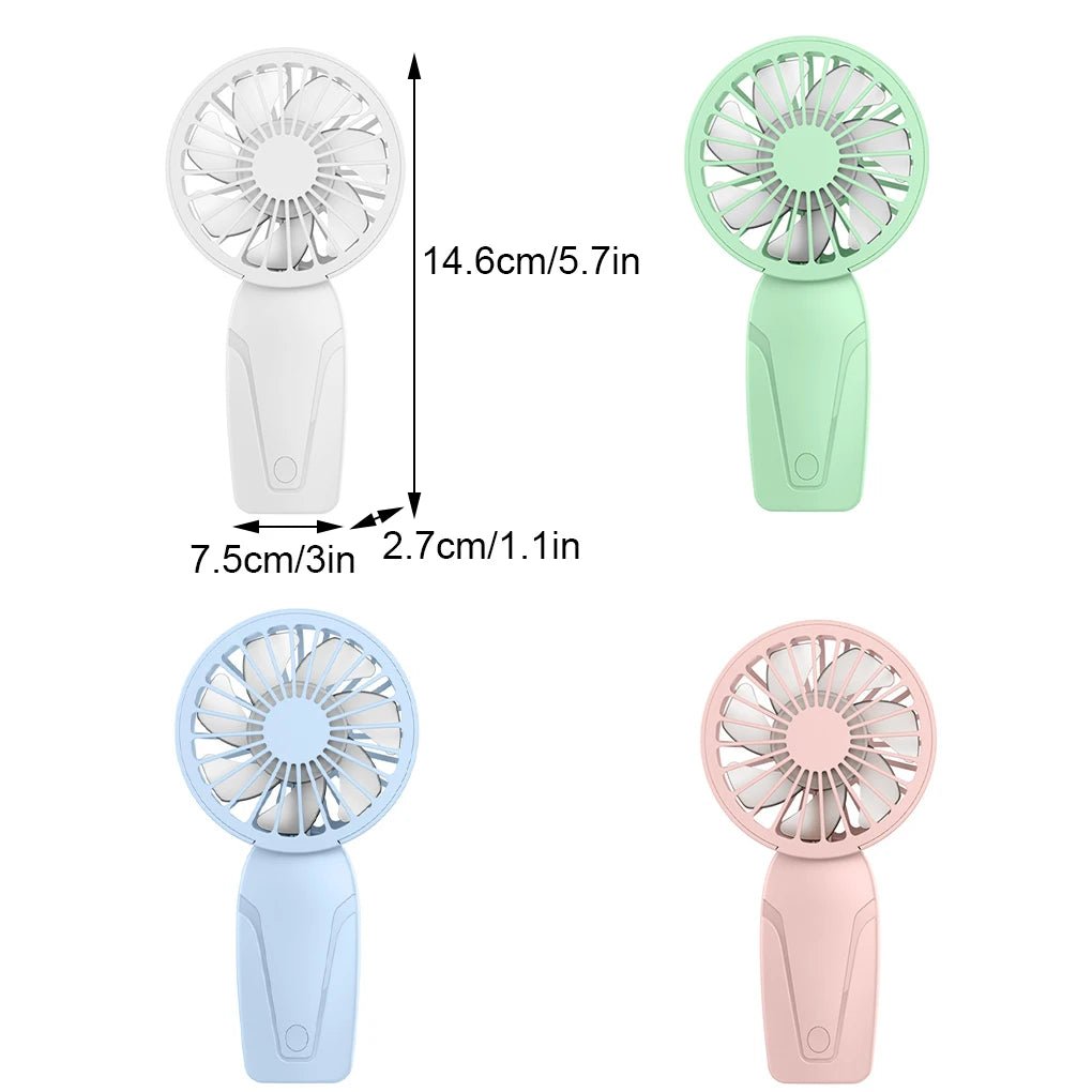 Mini Portable Fans Handheld USB Rechargeable Fan Air Cooler Outdoor Travel Hand Fans Ventilation Fan - La Tienda Bella