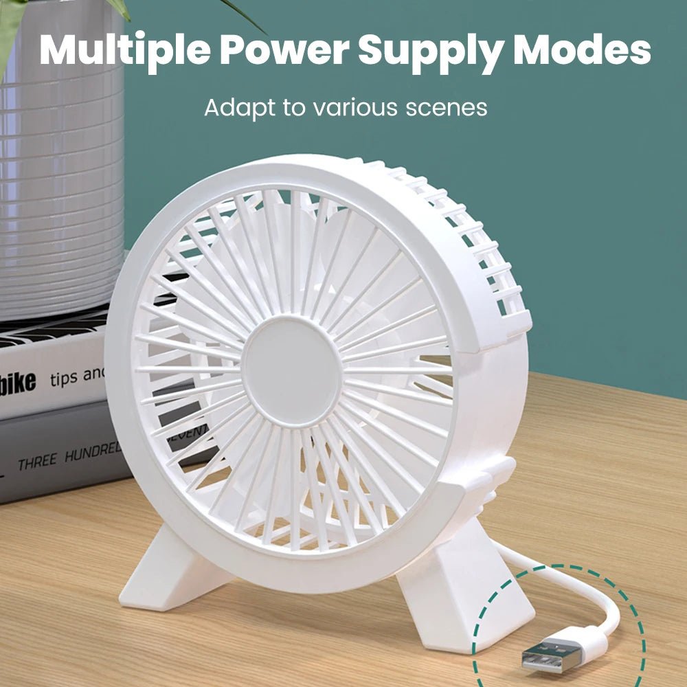 Mini USB Rechargeable Table Fan Portable USB Small Fan Fan For Student Dormitory Computer Summer Gadget Home Desk Office - La Tienda Bella