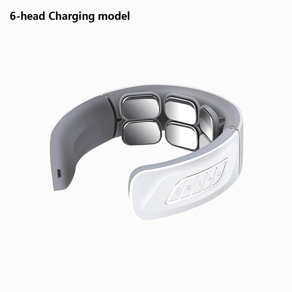 New Neck Massage Intelligent USB Rechargeable Adjustment Heating Pressing Pulse Portable Pulse Cervical Spine Massager Neck Care - La Tienda Bella