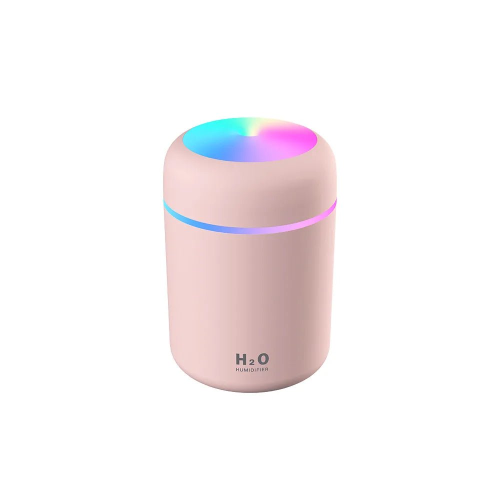 Portable Mini Air Humidifier For Bedroom,Personal Desktop,Car With Colorful Mood Lighting 2 Mist Modes And Auto Shut - Off - La Tienda Bella
