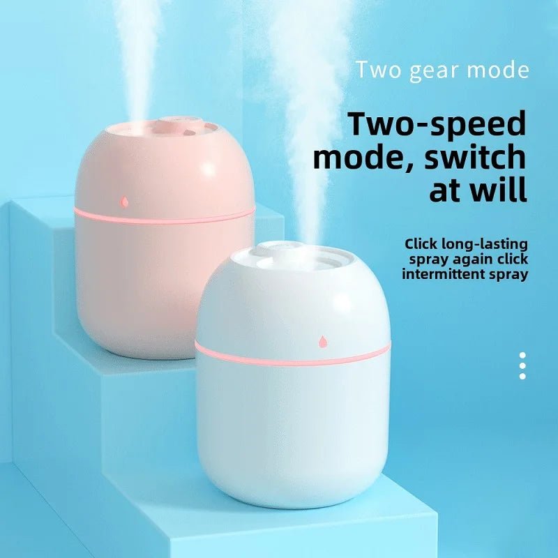 Portable Mini Humidifier USB Car Scent Air Humidifiers Silent Moisturizing Mist Maker Humidifier With Auto Shut - Off 2 Mist Modes - La Tienda Bella